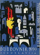 Modern - Dubrovnik Summer Nights greeting card